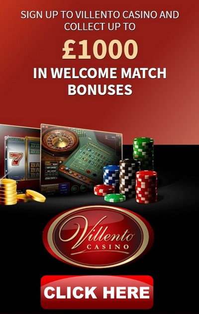 Get up to £1,000 Welcome Bonuses at Villento Casino
