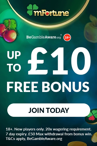 mFortune Casino: £10 No Deposit Bonus for new players mFortune Casino: £10 No Deposit Bonus for new players