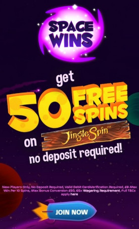 50 No Deposit Free Spins for Sign Up at Space Wins Casino 50 No Deposit Free Spins for Sign Up at Space Wins Casino