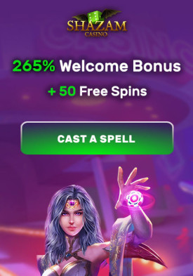 Welcome Bonus for UK Players at Shazam Casino: 265% + 50 FS