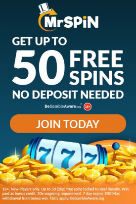 Mr Spin Casino: 50 Free Spins No Deposit Bonus for new players Mr Spin Casino: 50 Free Spins No Deposit Bonus for new players