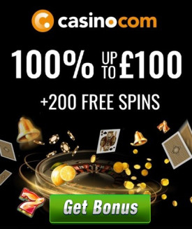 Claim £100 Welcome Bonus + 200 Free Spins at Casino.com Claim £100 Welcome Bonus + 200 Free Spins at Casino.com
