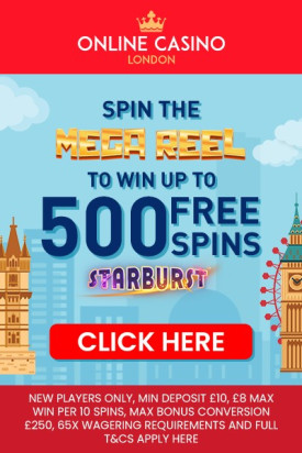 Offer from Online Casino London 500 FS or Amazon Vouchers Offer from Online Casino London 500 FS or Amazon Vouchers