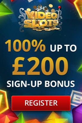 Welcome Bonus at Videoslots Casino: 100% up to £200